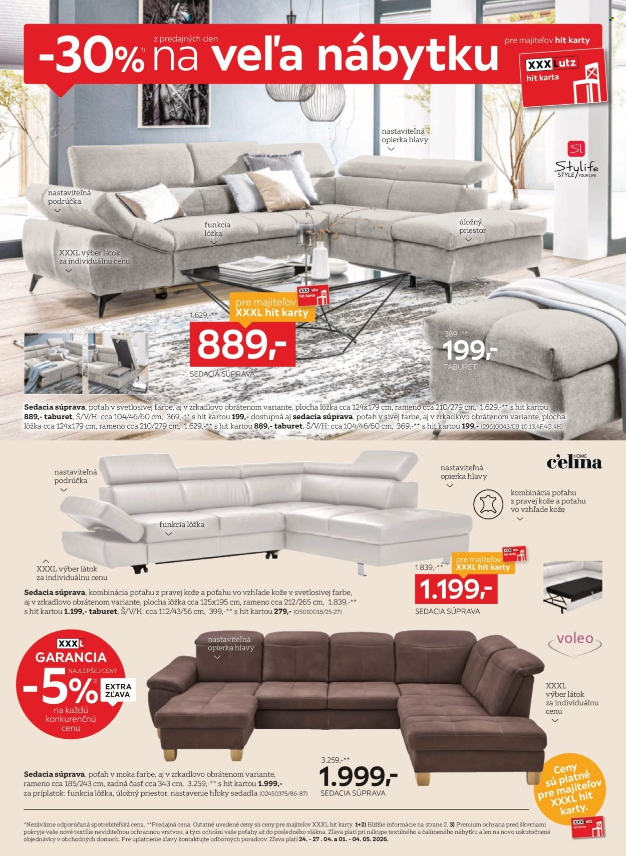 XXXLUTZ leták - Zľava 30 % takmer na všetko (2026-04-20 - 2026-05-03) | 4