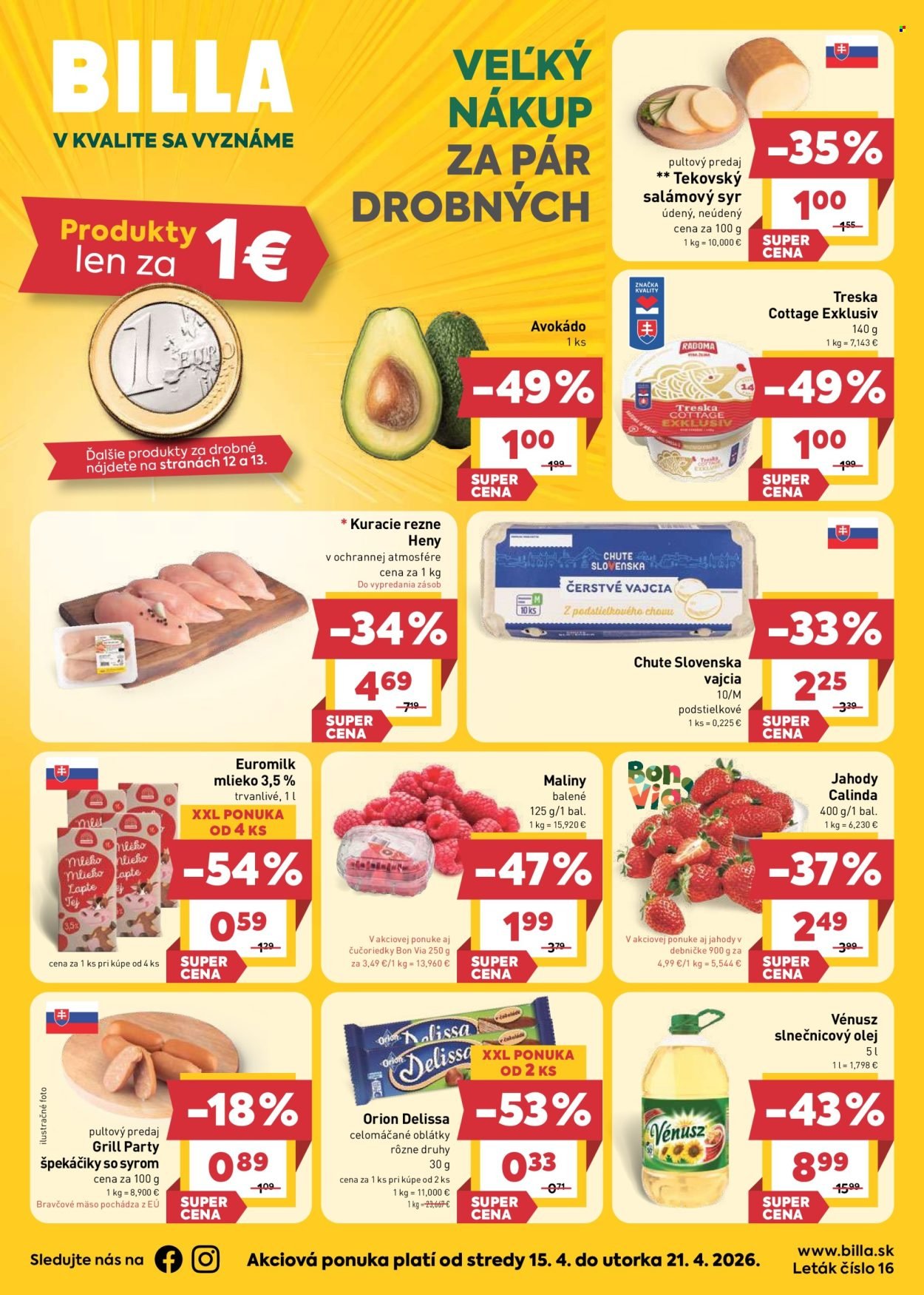BILLA leták - Od stredy 15.4.2026 (2026-04-15 - 2026-04-21) | 1