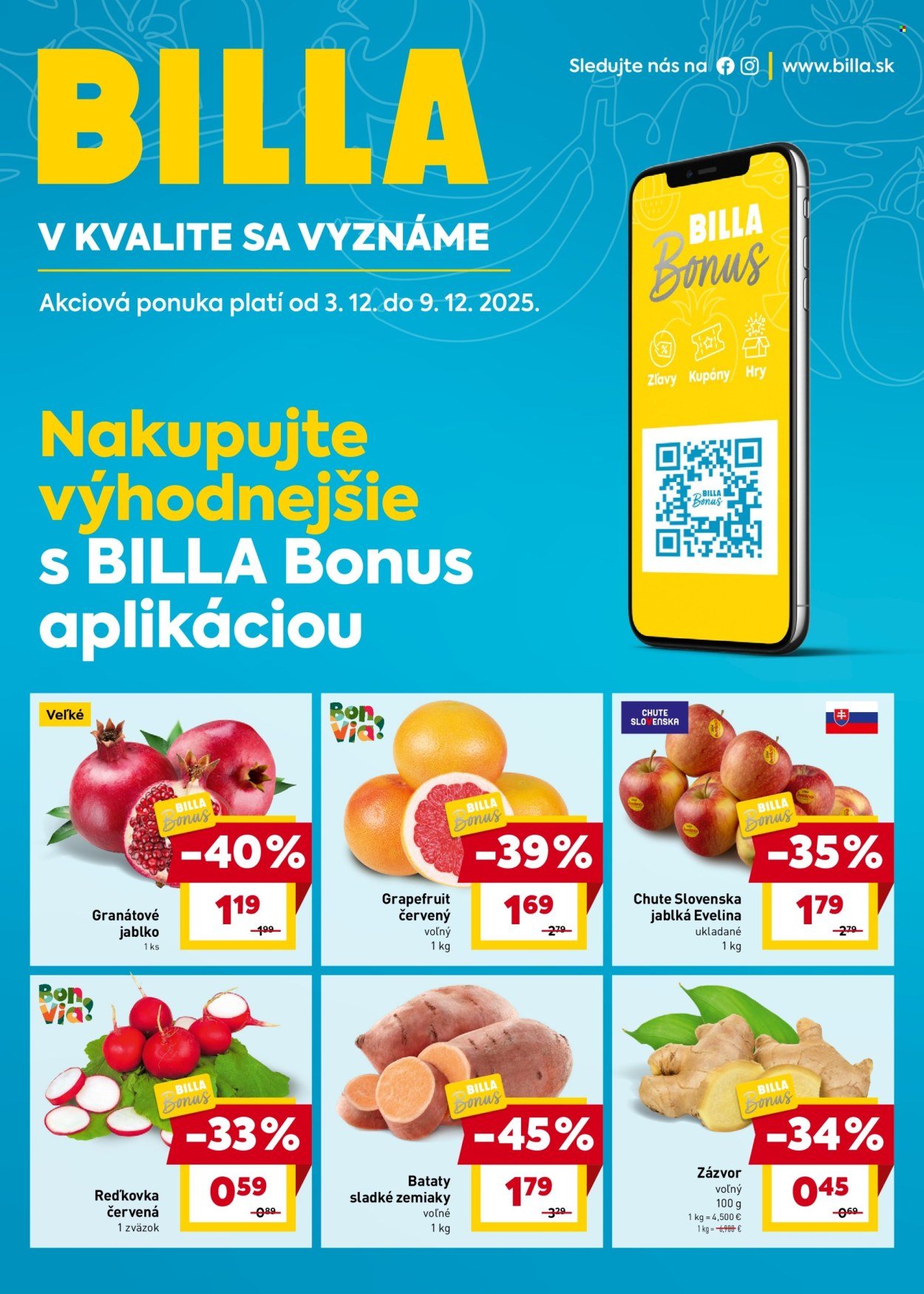 BILLA leták - Bonus leták (2025-12-03 - 2025-12-09) | 1