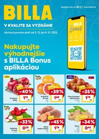 BILLA leták - Bonus leták (2025-12-03 - 2025-12-09)