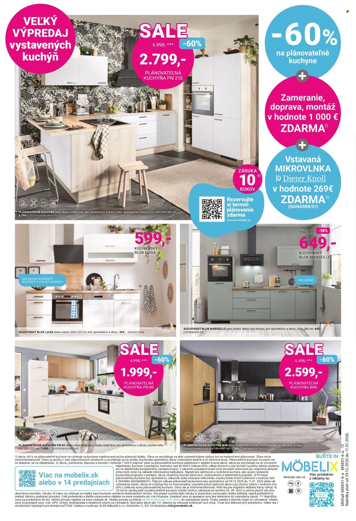MÖBELIX leták - SALE ZĽAVY VIAC AKO 60% (2025-12-29 - 2026-01-11) | 12