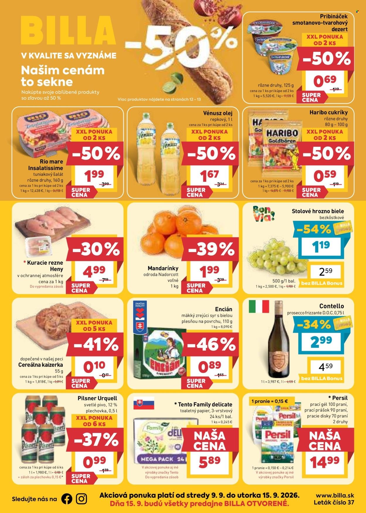 BILLA leták - Od stredy 9.9.2026