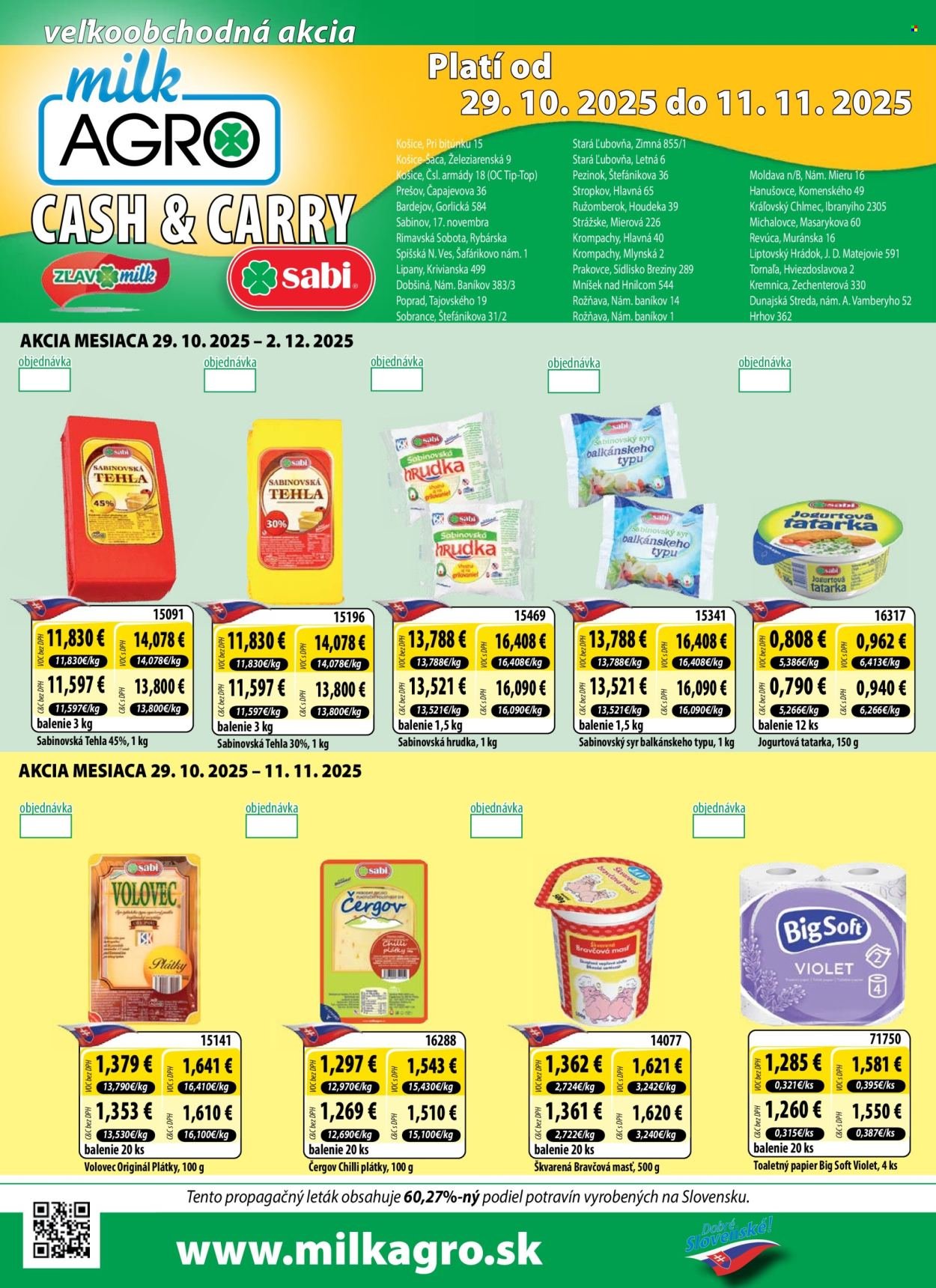 MILK AGRO leták - Cash & Carry (2025-10-29 - 2025-11-11) | 1
