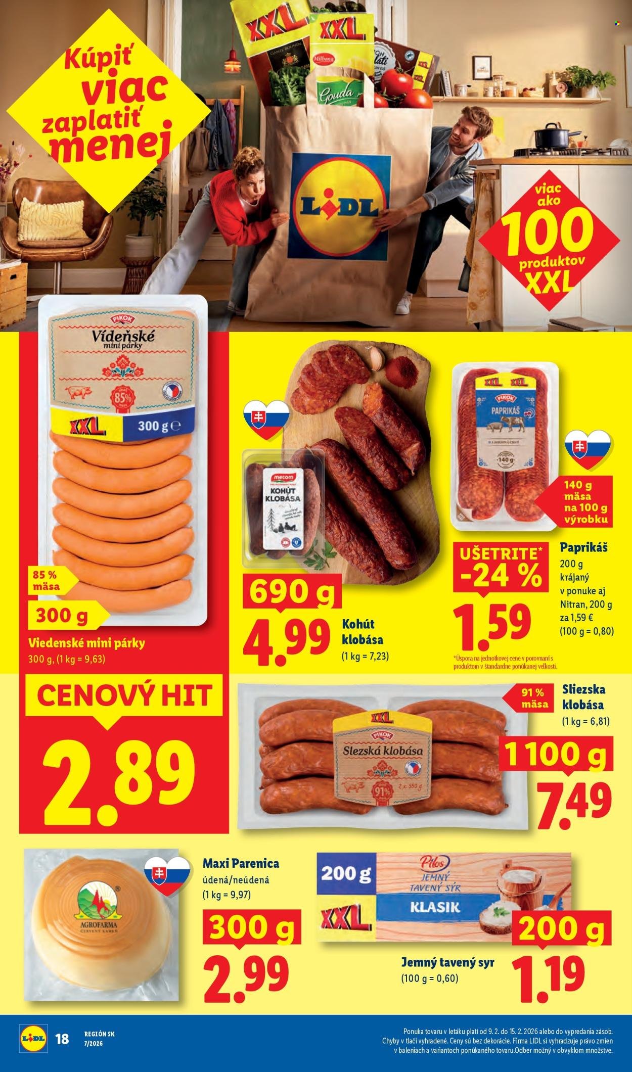 LIDL leták - Od pondelka 9.2.2026 (2026-02-09 - 2026-02-15) | 18