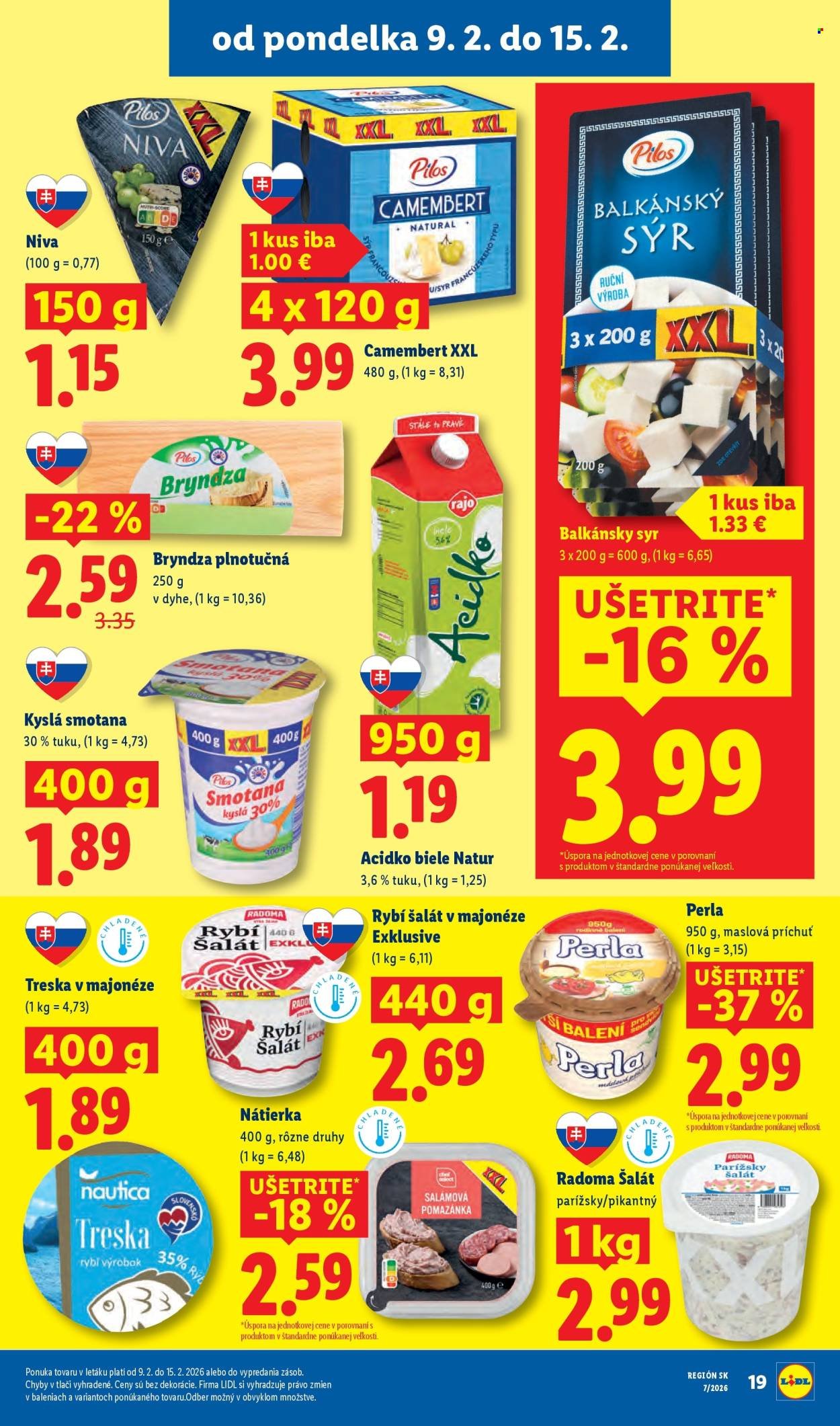 LIDL leták - Od pondelka 9.2.2026 (2026-02-09 - 2026-02-15) | 19