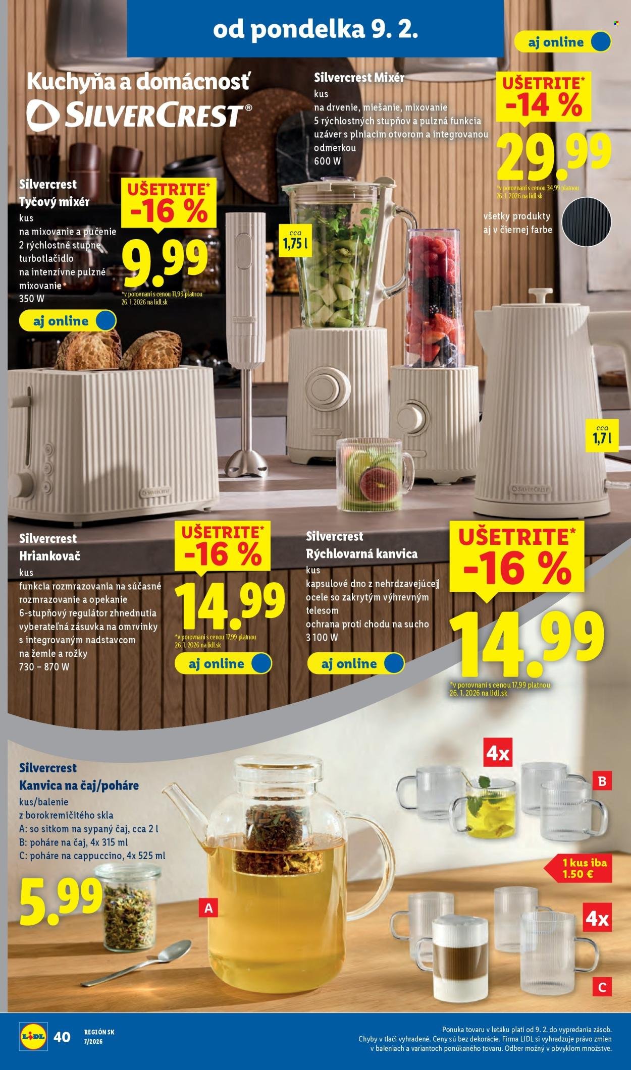 LIDL leták - Od pondelka 9.2.2026 (2026-02-09 - 2026-02-15) | 46