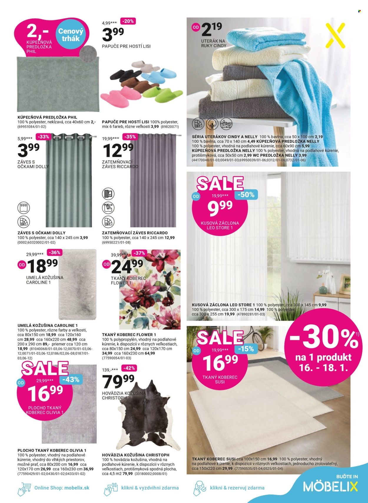MÖBELIX leták - Veľký zimný výpredaj -30% na 1 produkt (2026-01-12 - 2026-02-08) | 13