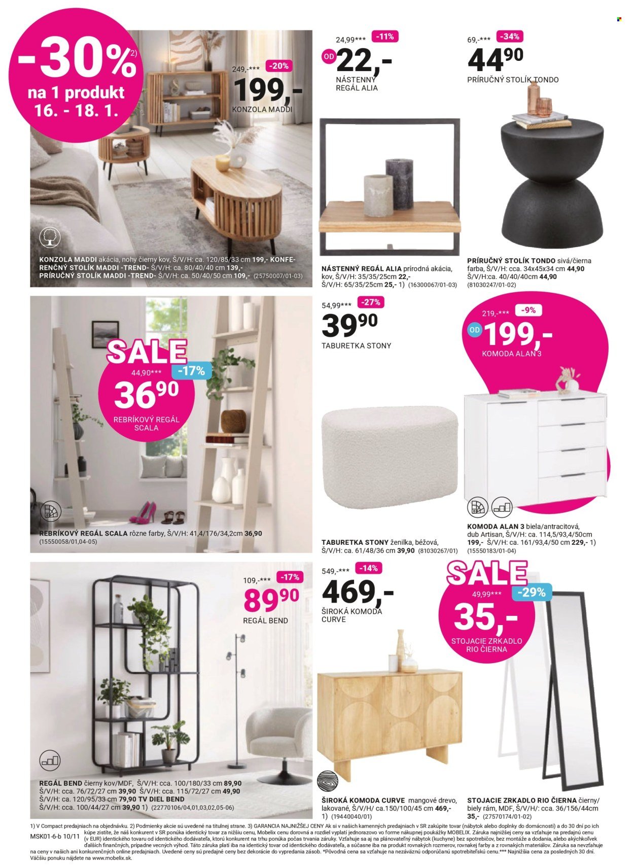 MÖBELIX leták - Veľký zimný výpredaj -30% na 1 produkt (2026-01-12 - 2026-02-08) | 10
