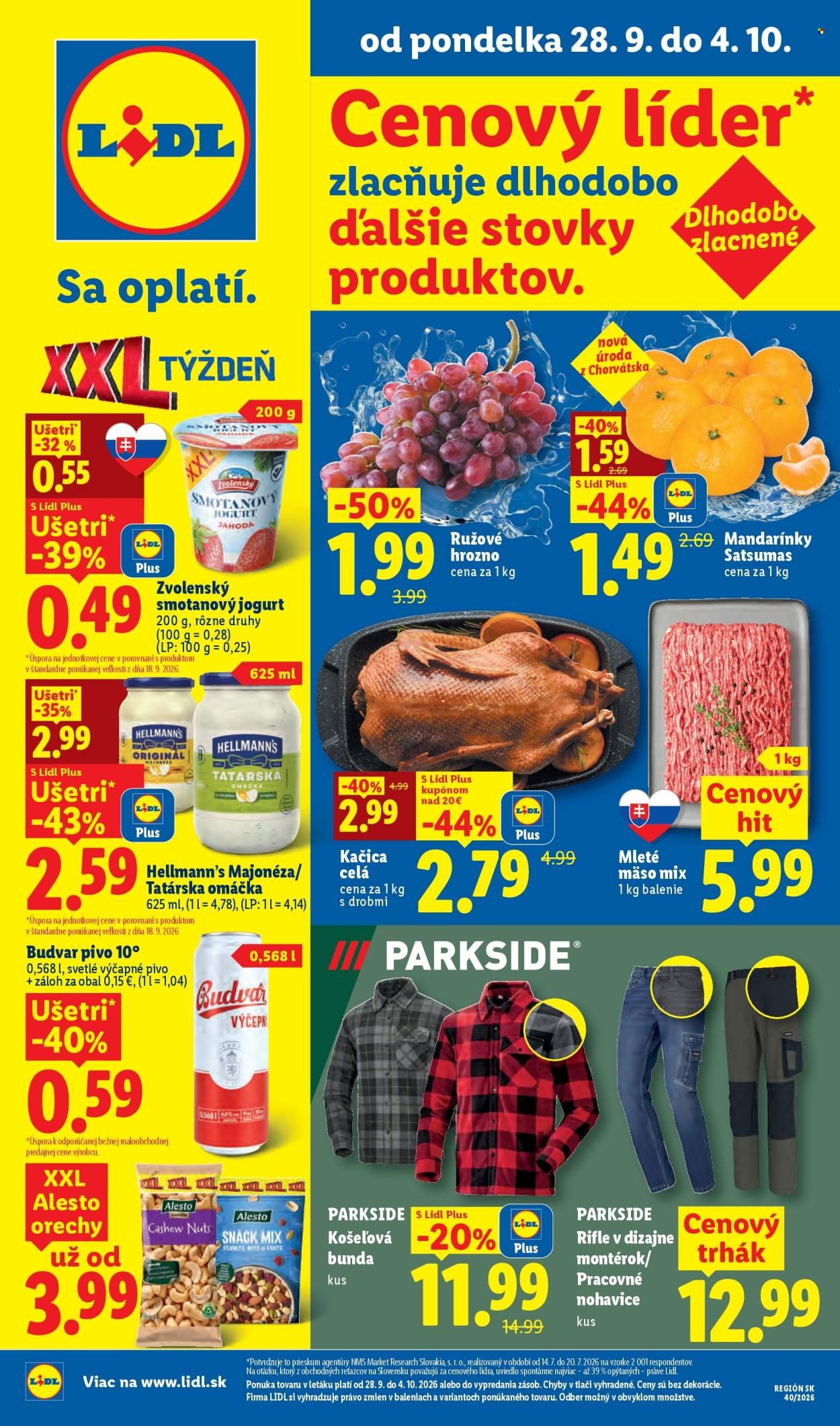 LIDL leták - Od pondelka 28.9.2026