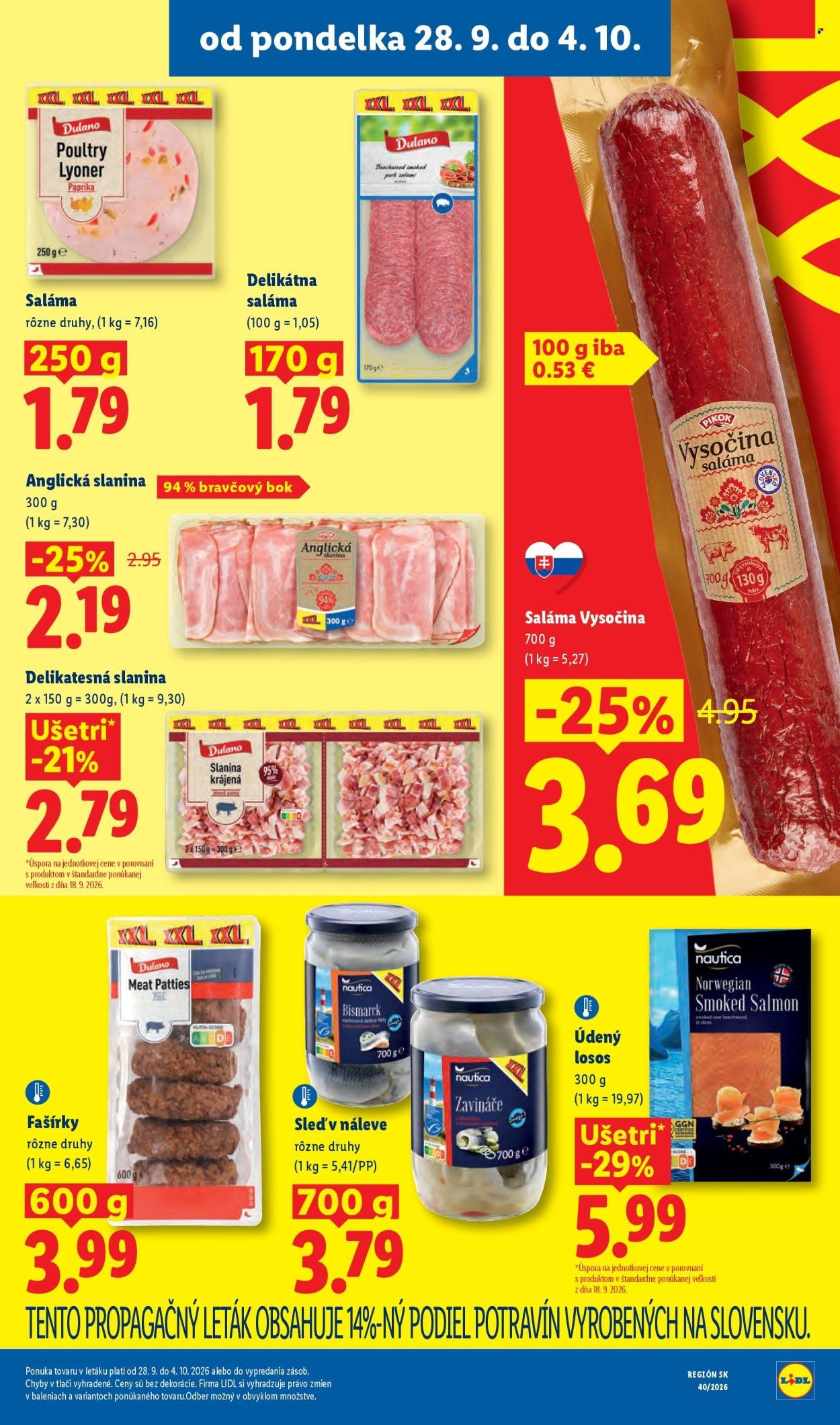 LIDL leták - Od pondelka 28.9.2026