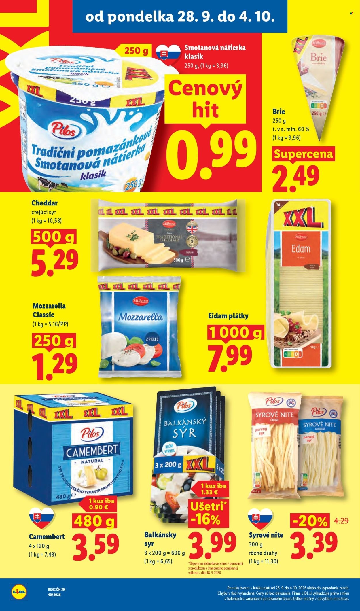 LIDL leták - Od pondelka 28.9.2026