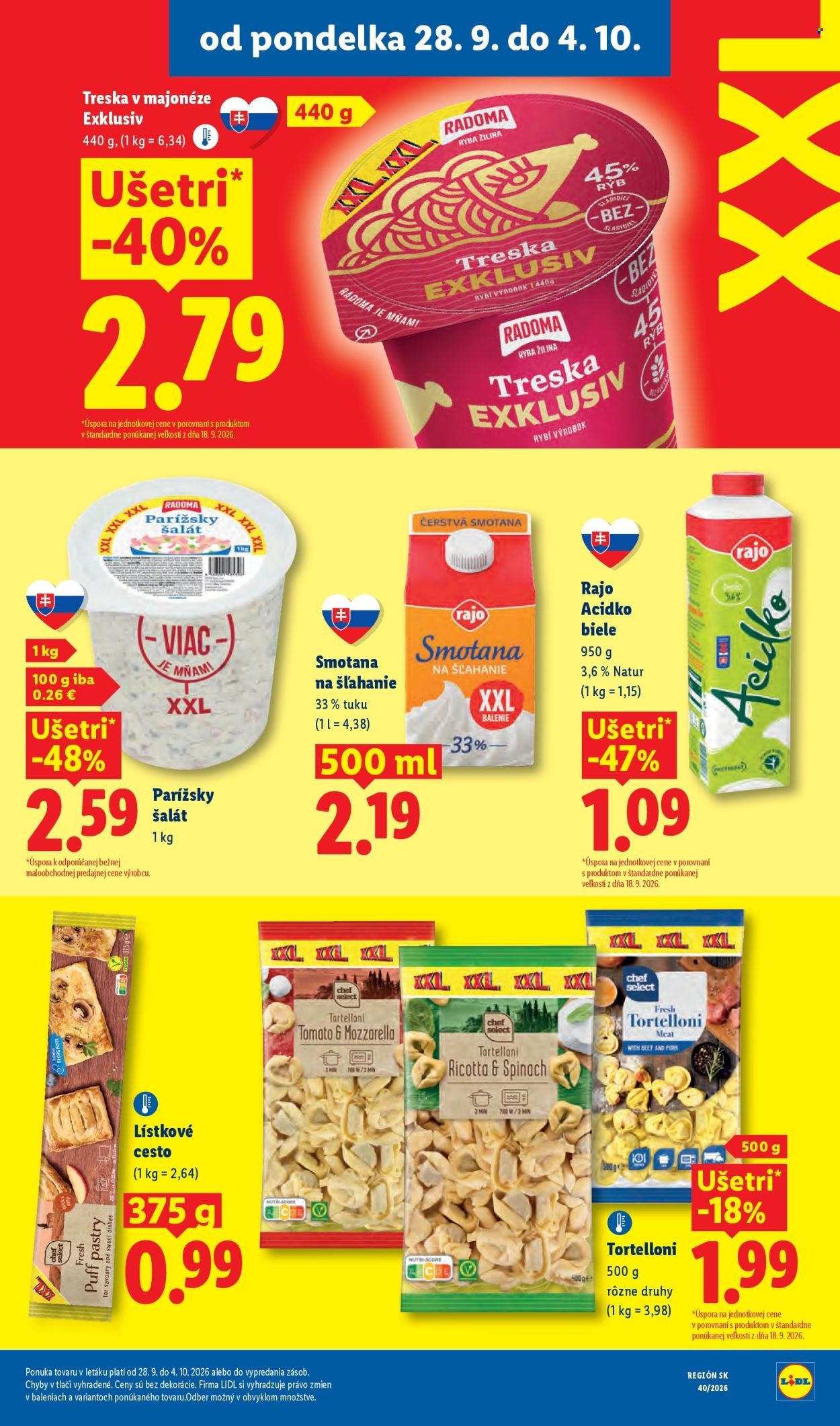 LIDL leták - Od pondelka 28.9.2026