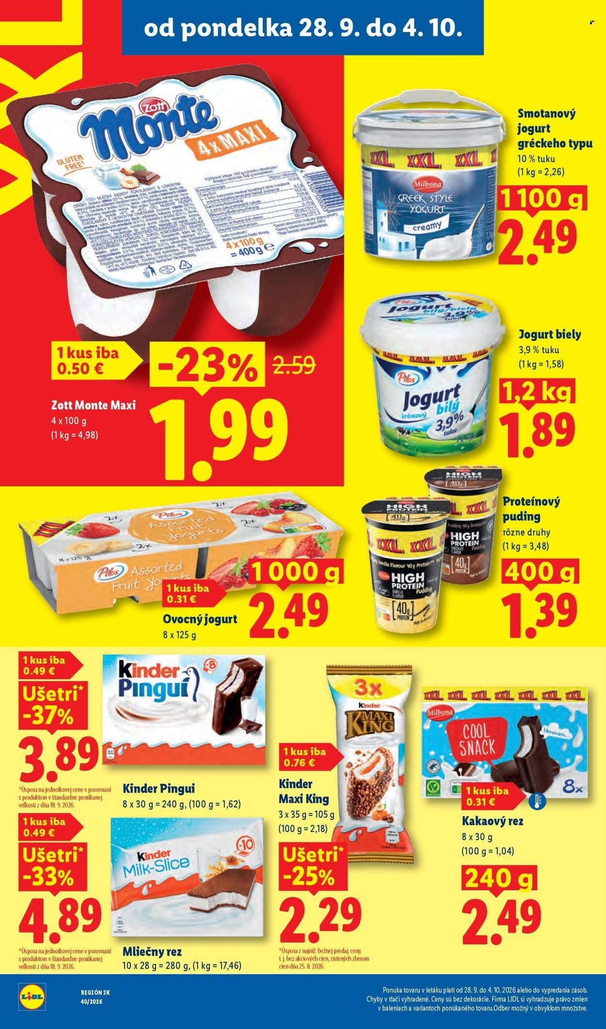 LIDL leták - Od pondelka 28.9.2026