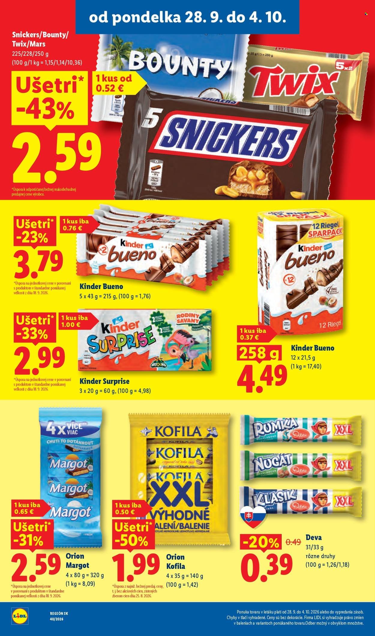 LIDL leták - Od pondelka 28.9.2026