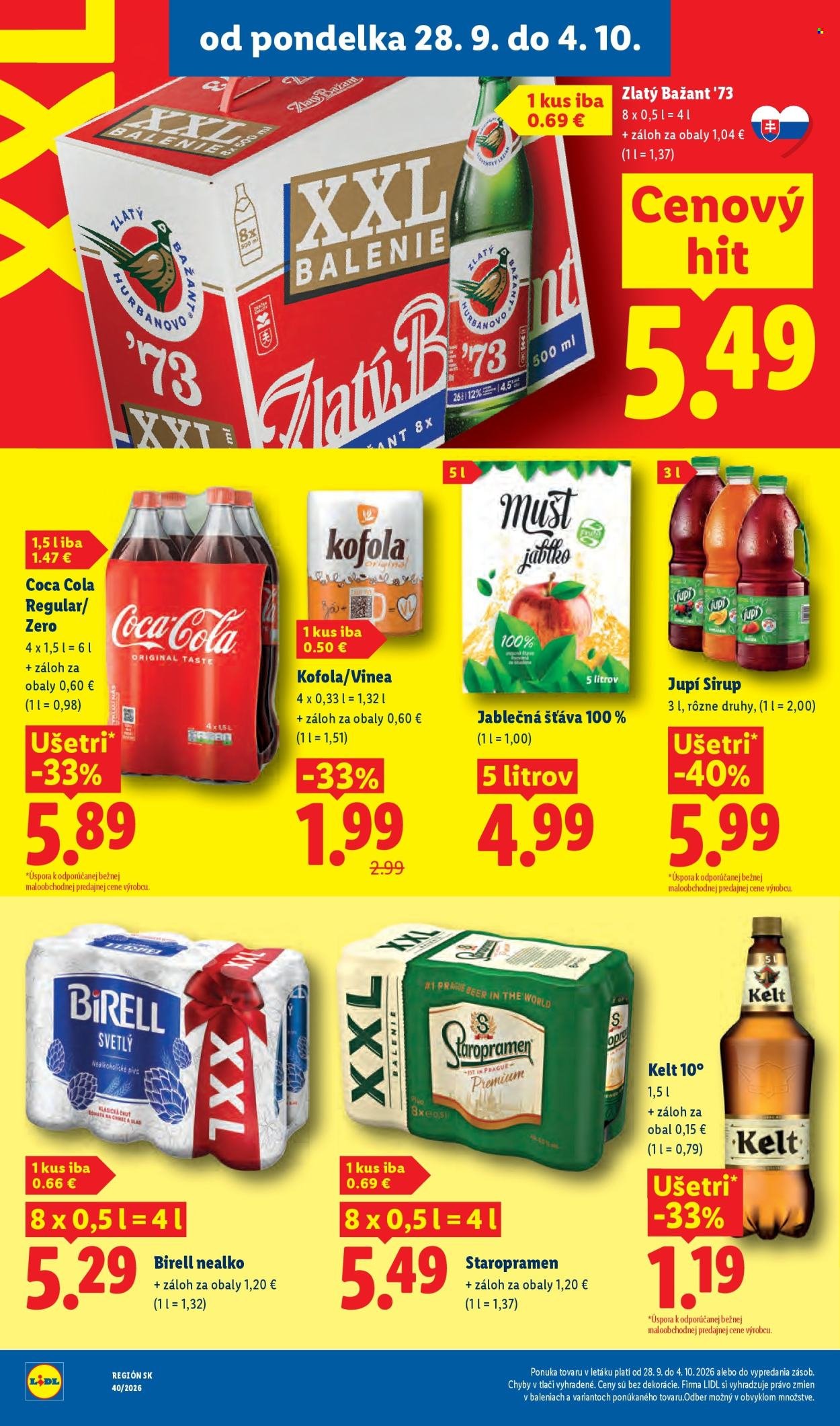 LIDL leták - Od pondelka 28.9.2026