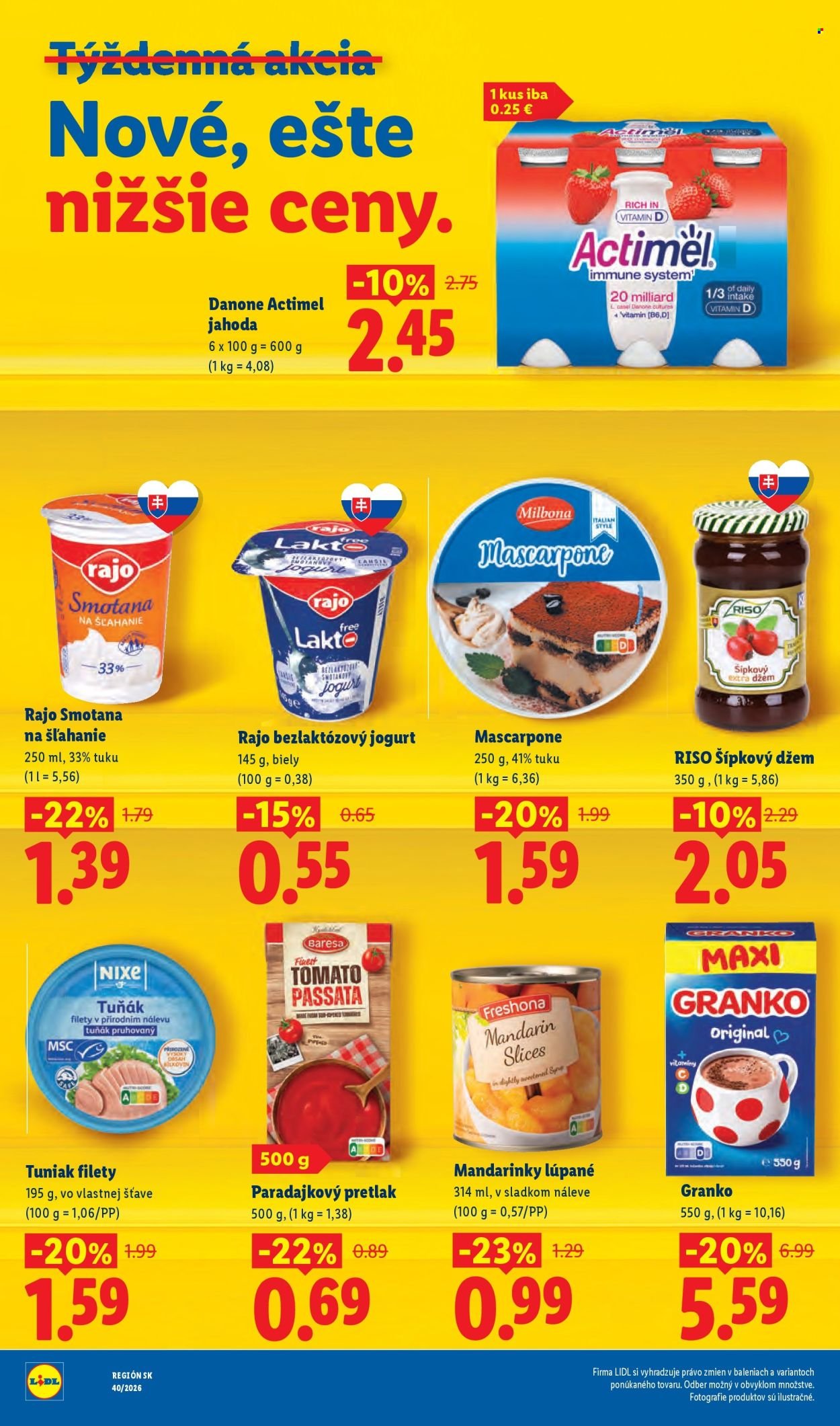 LIDL leták - Od pondelka 28.9.2026