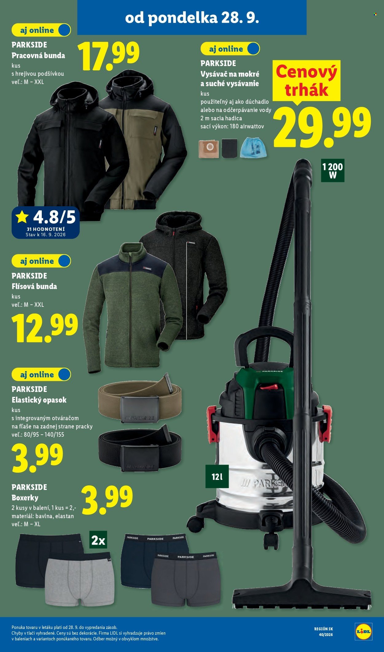 LIDL leták - Od pondelka 28.9.2026