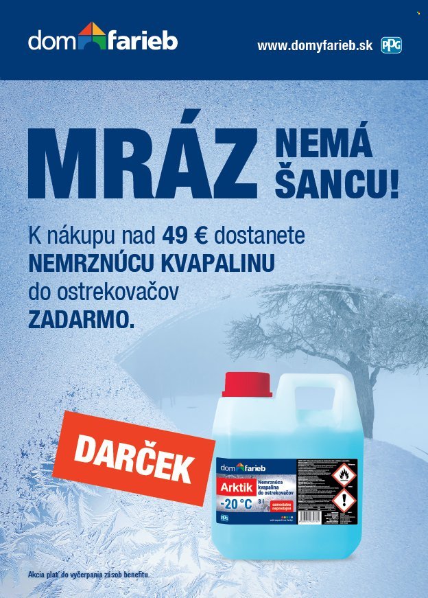 DOM FARIEB leták - Nemrznúca zmes k nákupu nad 49 € ZADARMO! (2026-01-02) | 1