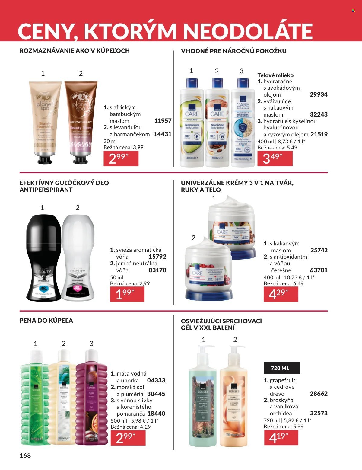 AVON leták - Od nedele 1.3.2026 (2026-03-01 - 2026-03-31) | 168