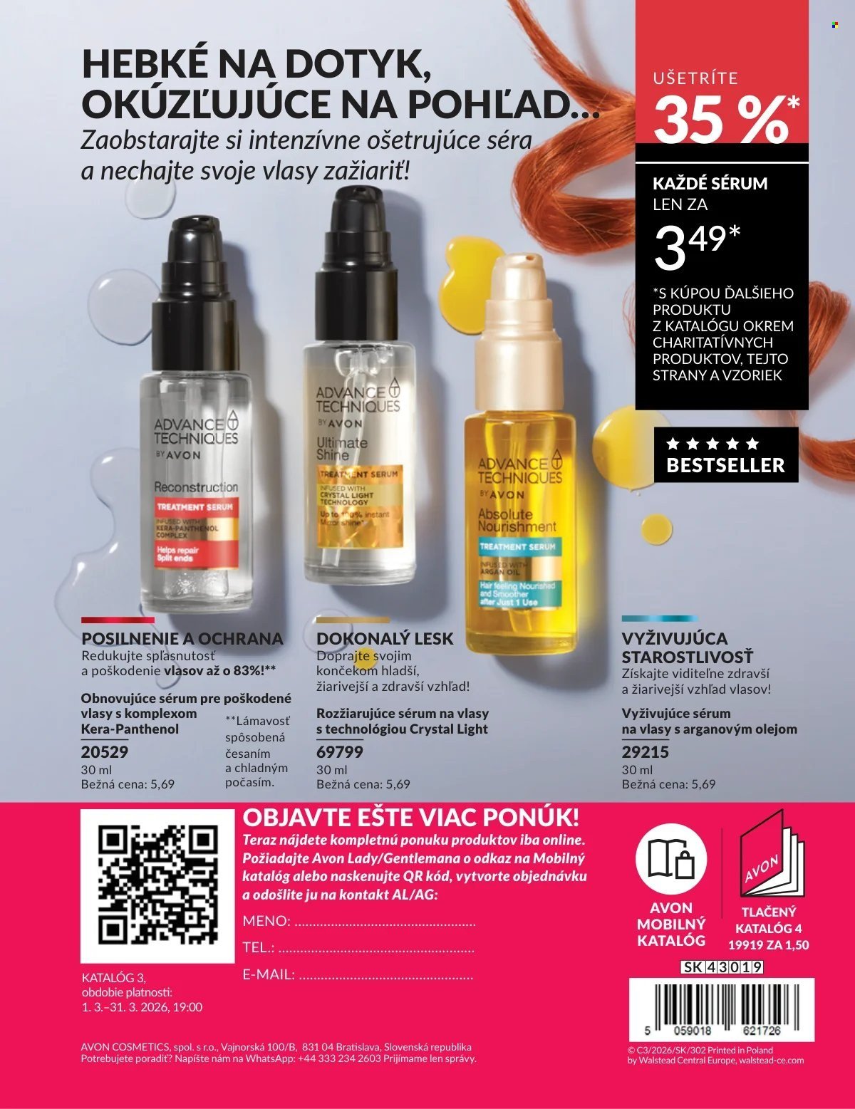 AVON leták - Od nedele 1.3.2026 (2026-03-01 - 2026-03-31) | 180