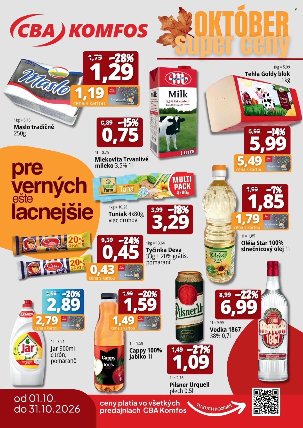 CBA KOMFOS leták - Super ceny - Výhodne každý deň!
