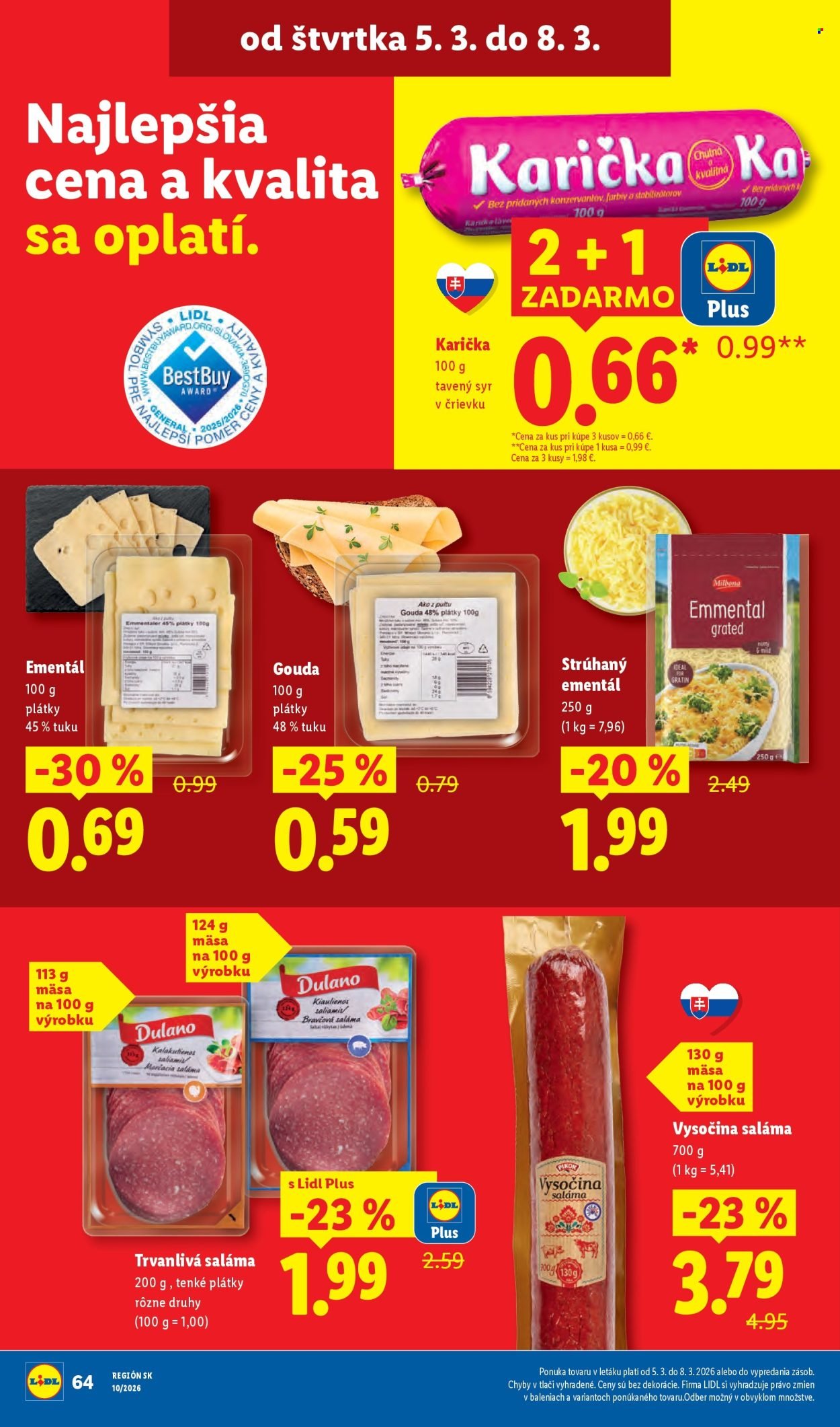 LIDL leták - Od pondelka 2.3.2026 (2026-03-02 - 2026-03-08) | 84