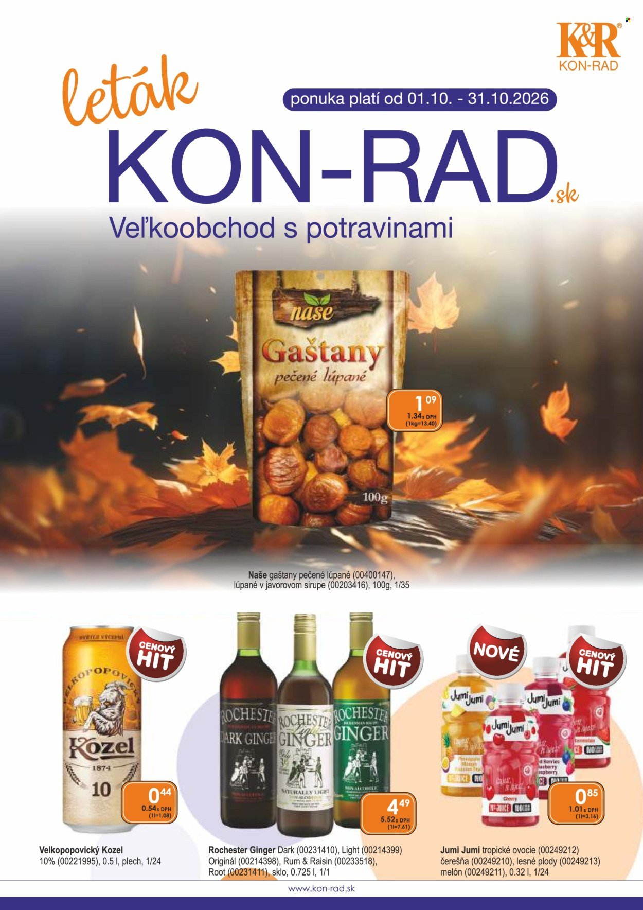 KON-RAD leták - Od štvrtka 1.10.2026