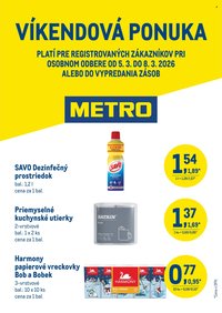 METRO leták - Víkendová ponuka - detergenty (2026-03-05 - 2026-03-08)