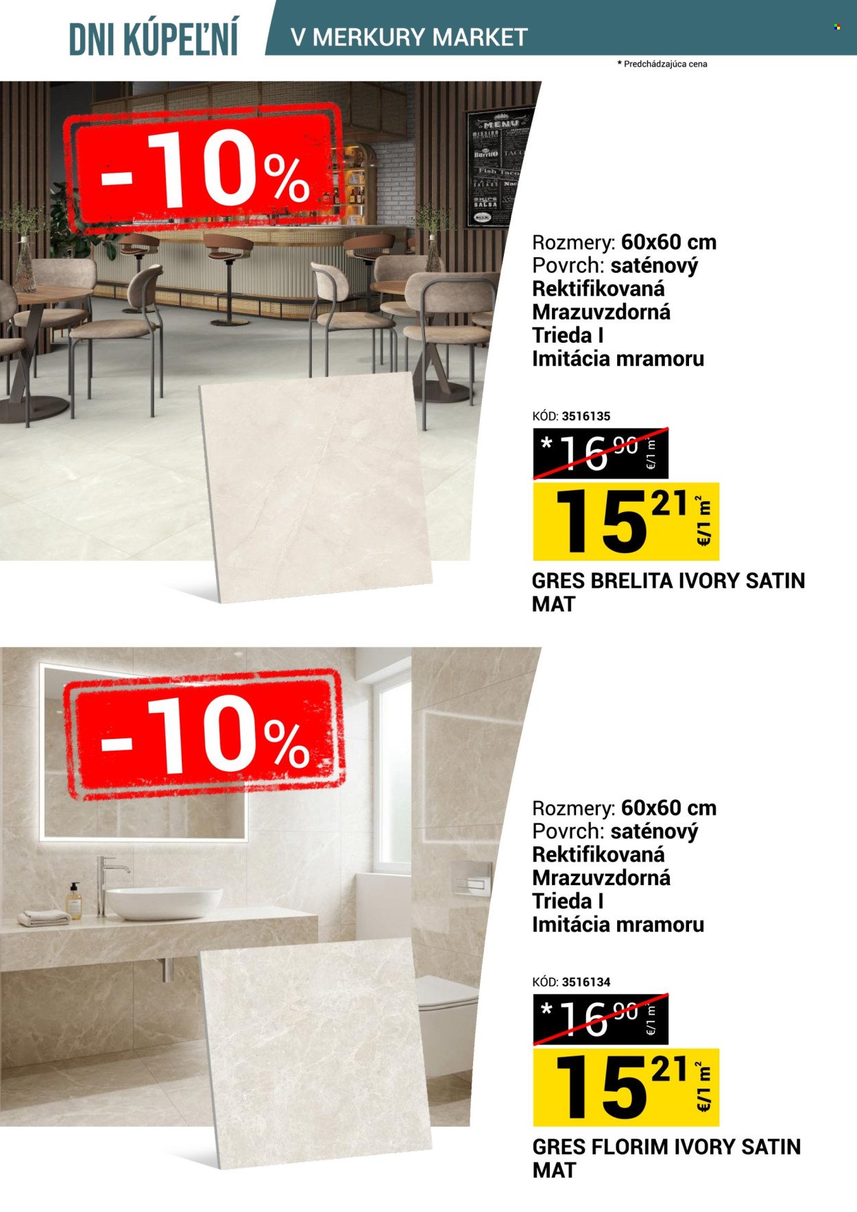 MERKURY MARKET leták - Dni kúpeľní v Merkury Market!