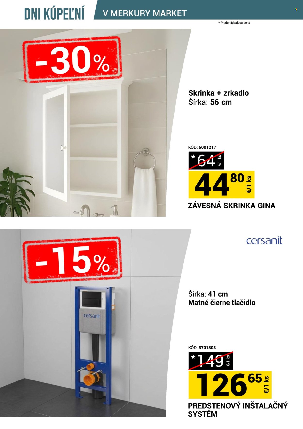 MERKURY MARKET leták - Dni kúpeľní v Merkury Market!