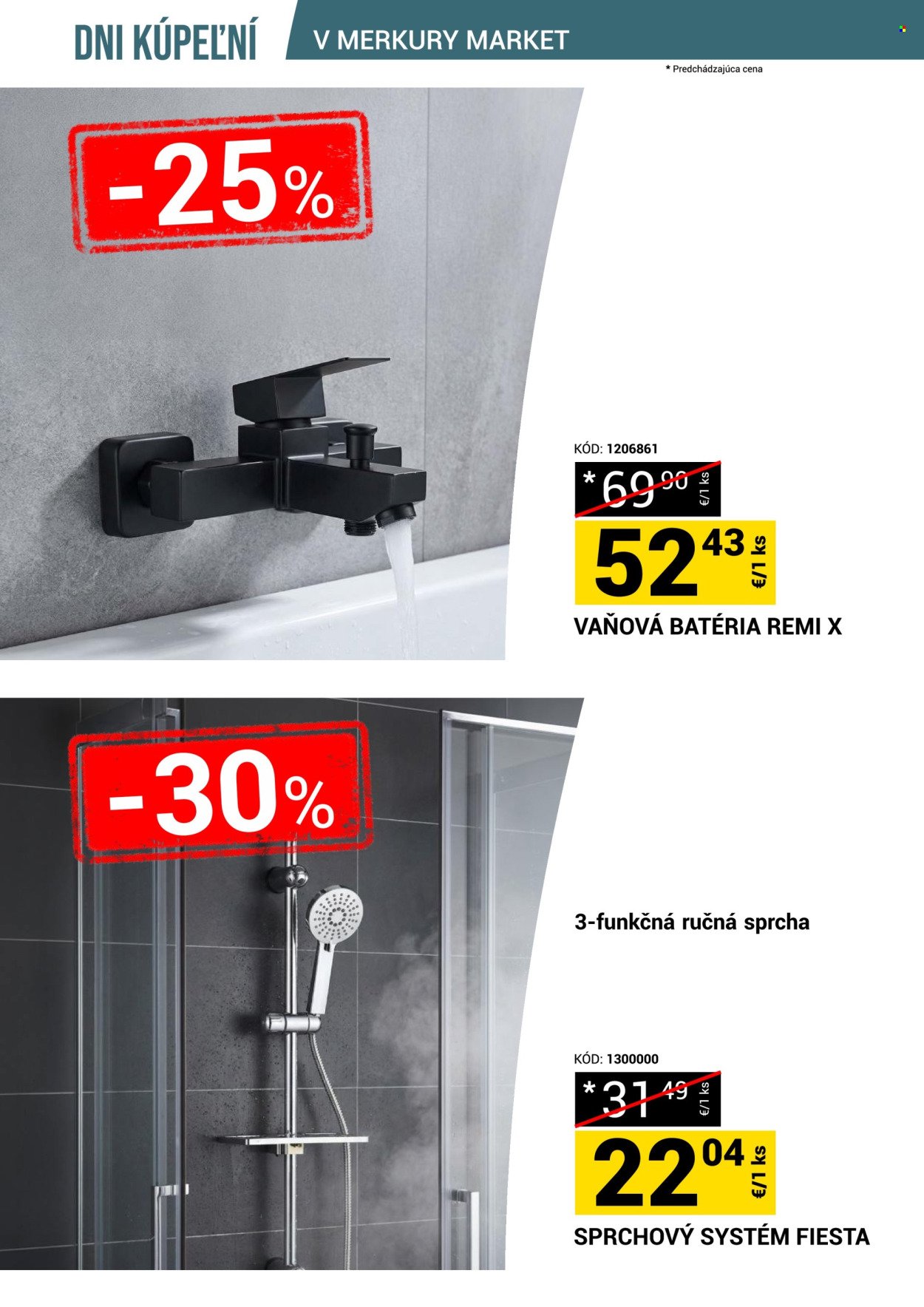 MERKURY MARKET leták - Dni kúpeľní v Merkury Market!