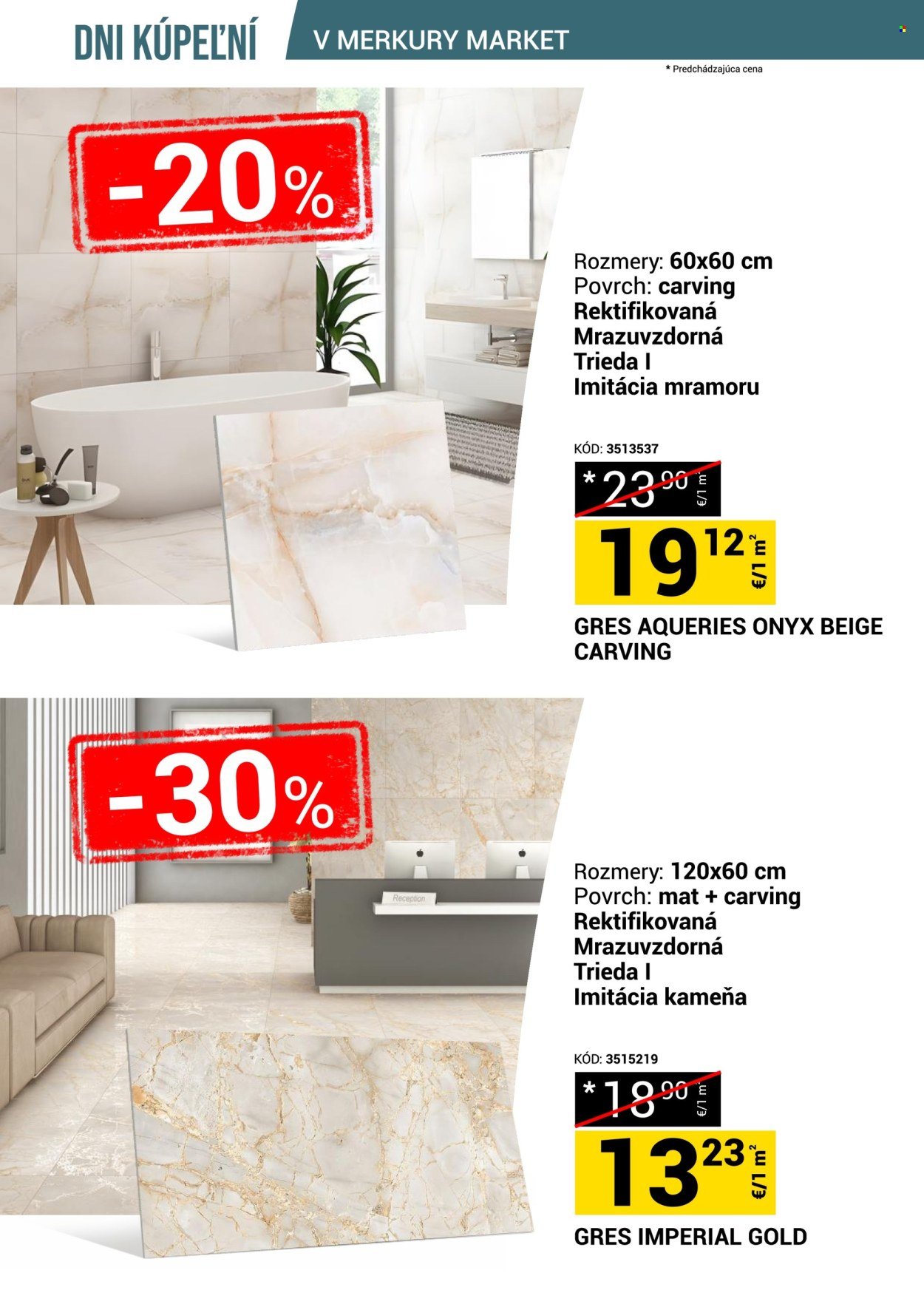 MERKURY MARKET leták - Dni kúpeľní v Merkury Market!