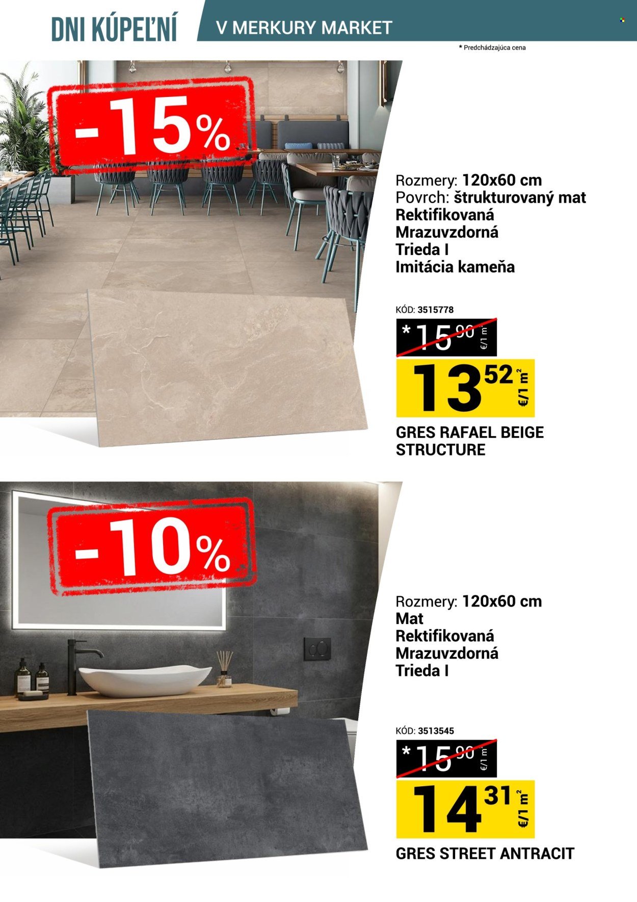 MERKURY MARKET leták - Dni kúpeľní v Merkury Market!