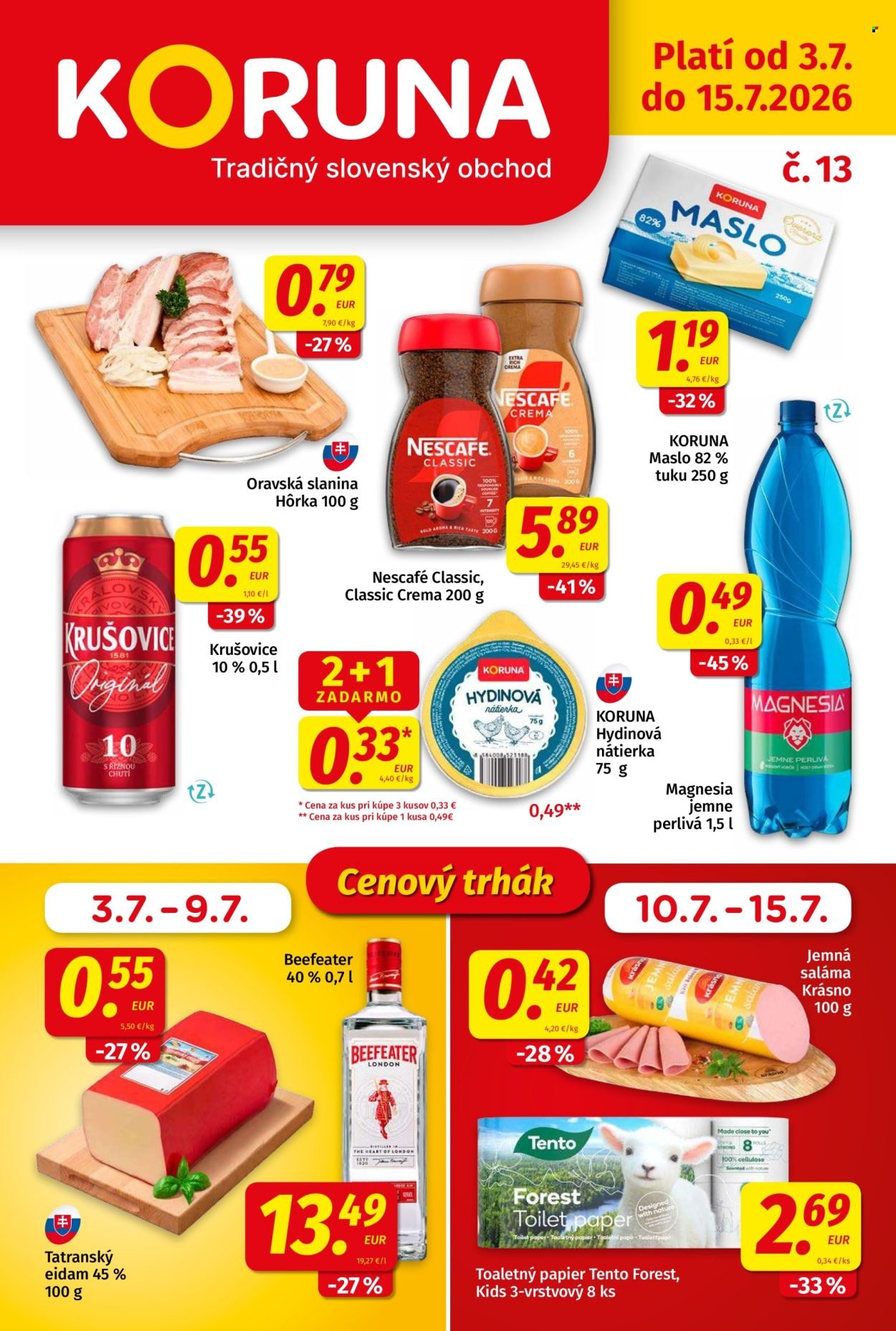 POTRAVINY KORUNA leták - Od piatka 3.7.2026