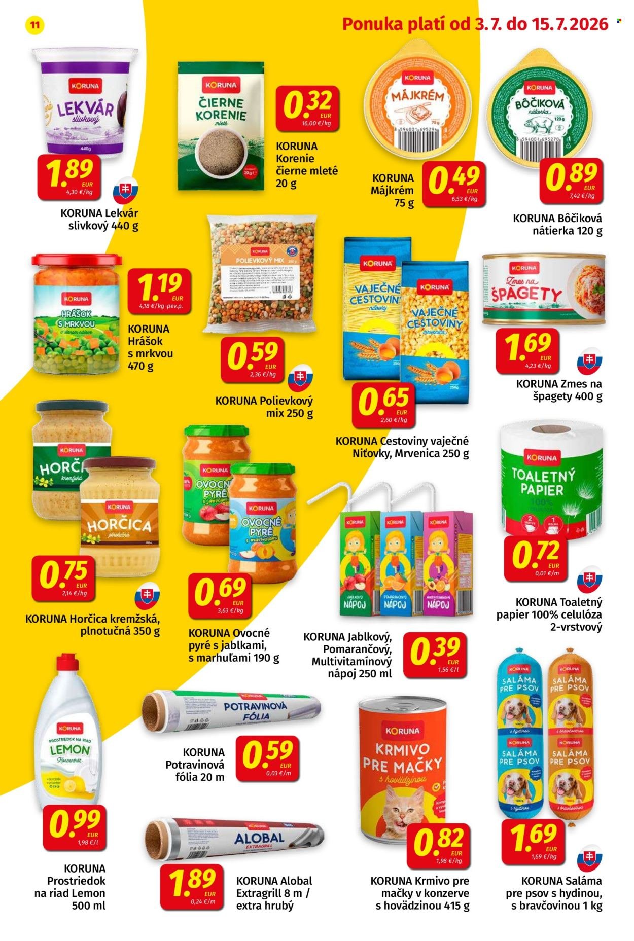 POTRAVINY KORUNA leták - Od piatka 3.7.2026
