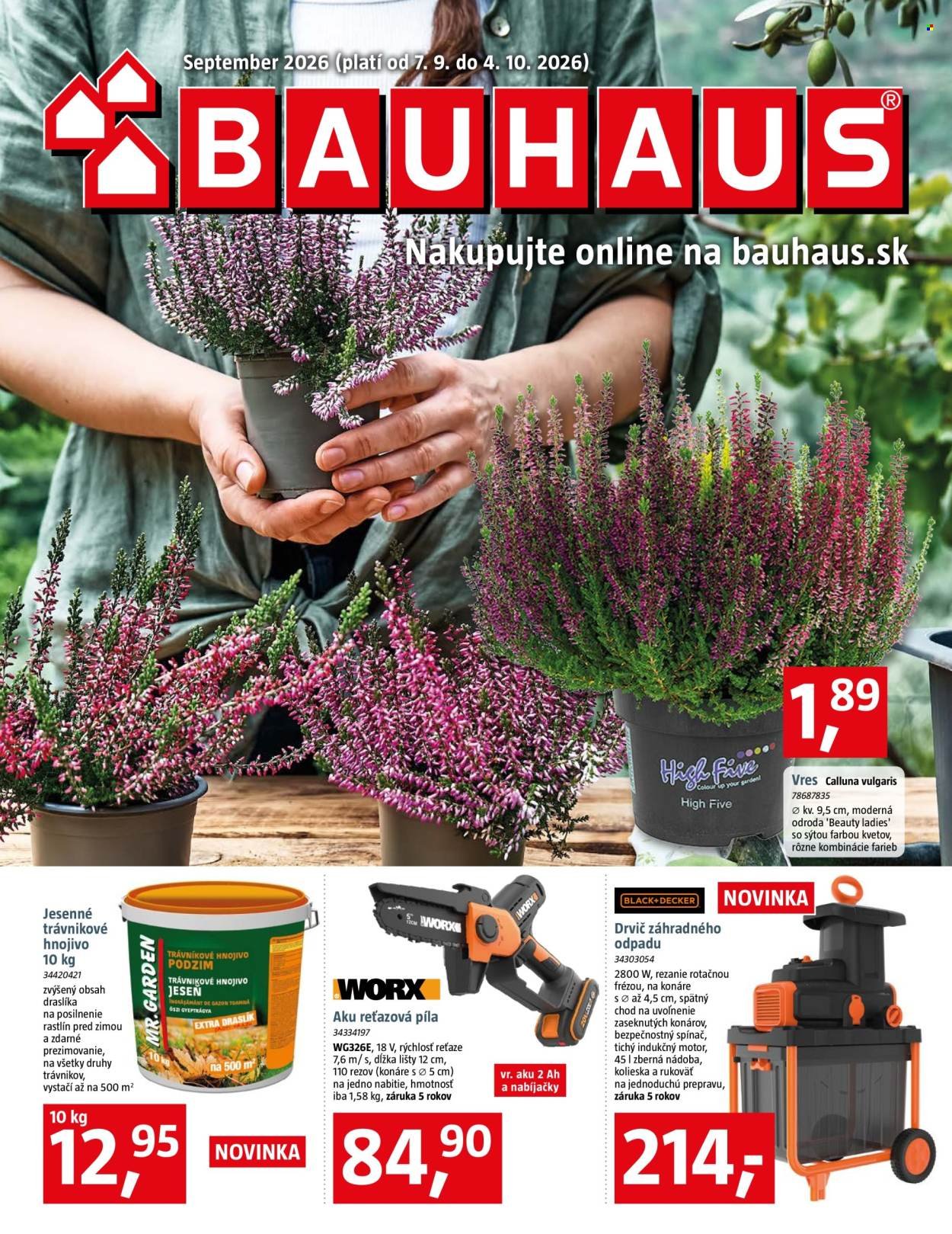 BAUHAUS leták - Od pondelka 7.9.2026