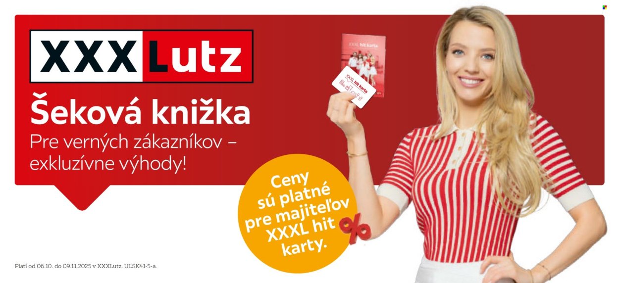 XXXLUTZ leták - Výhodné poukazy pre majiteľov HIT karty (2025-10-06 - 2025-11-09) | 1