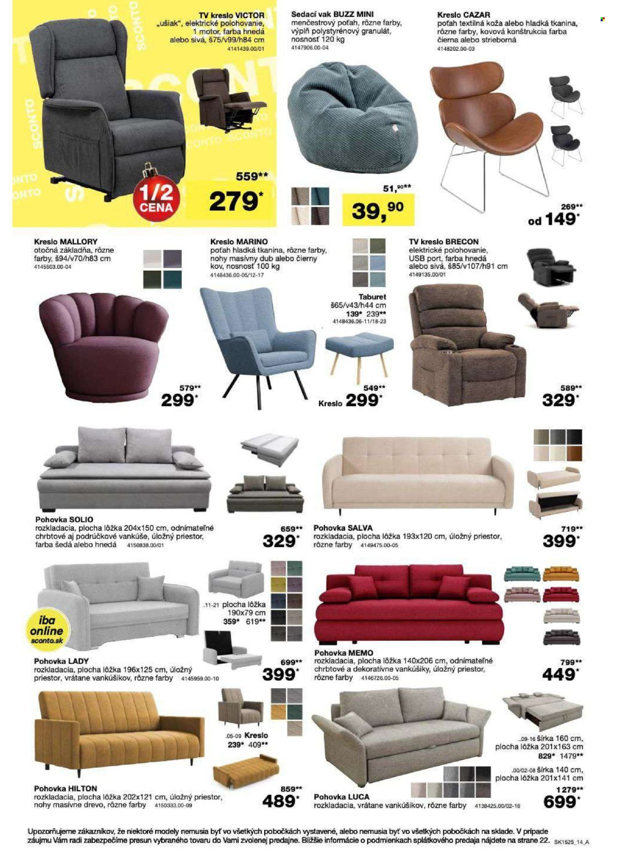 SCONTO NÁBYTOK leták - 2 canu1 na matrace, 2 rošty a toppery (2025-11-26 - 2025-12-14) | 14