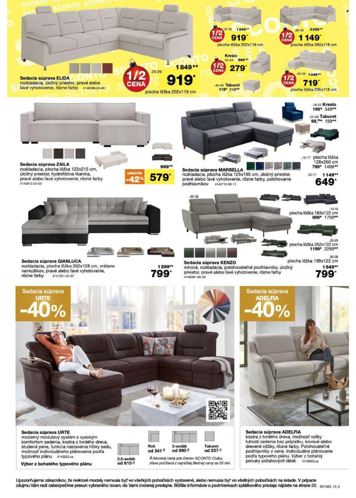 SCONTO NÁBYTOK leták - 2 canu1 na matrace, 2 rošty a toppery (2025-11-26 - 2025-12-14) | 10