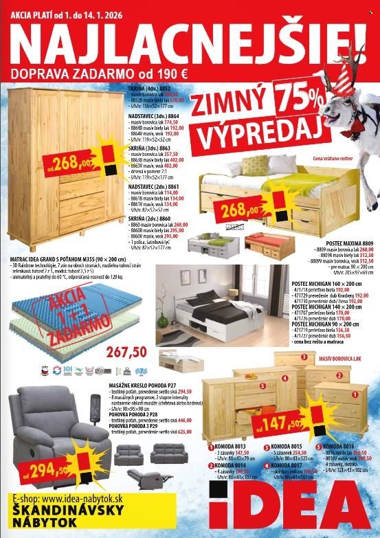 IDEA NÁBYTOK leták - Od štvrtka 1.1.2026 (2026-01-01 - 2026-01-14) | 1