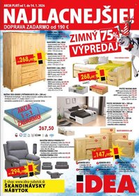 IDEA NÁBYTOK leták - Od štvrtka 1.1.2026 (2026-01-01 - 2026-01-14)