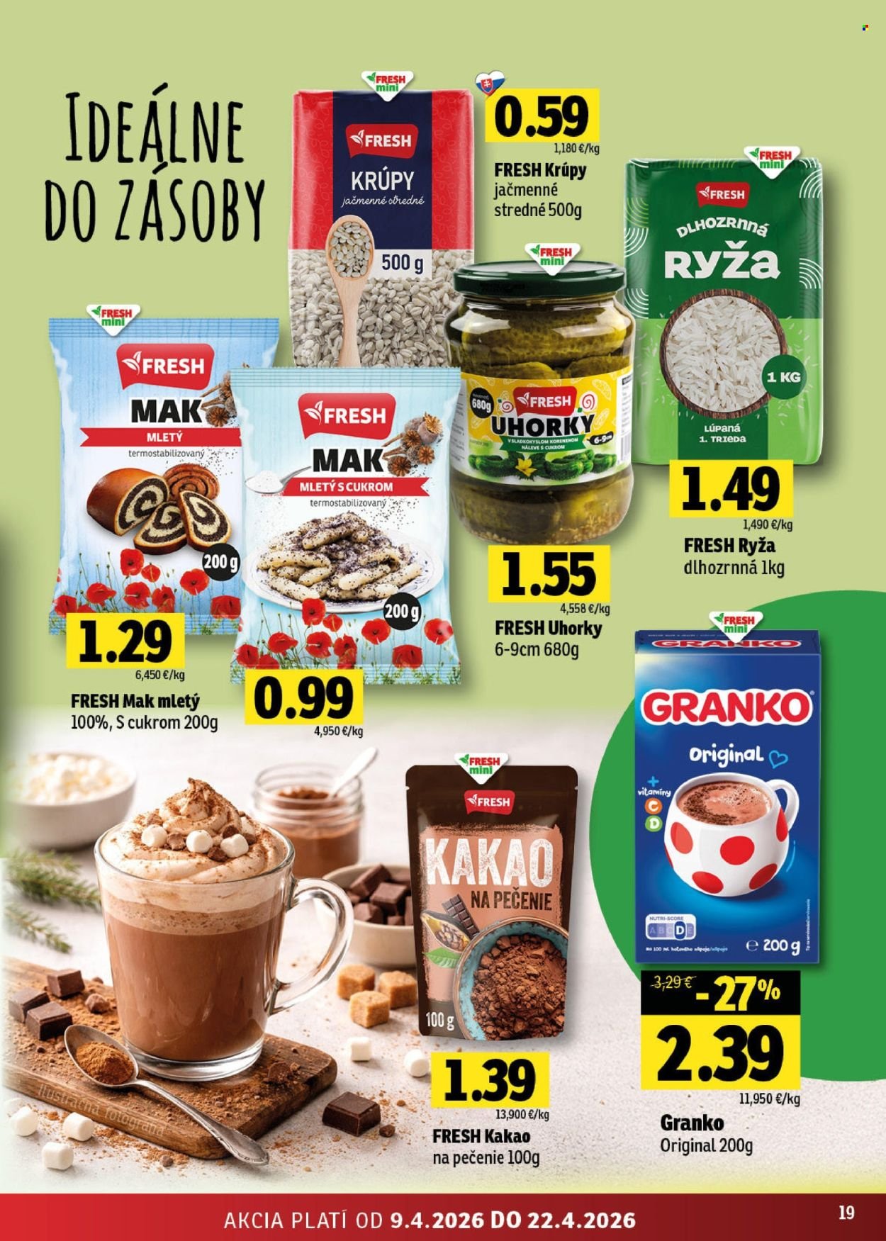 FRESH leták - Od štvrtka 9.4.2026 (2026-04-09 - 2026-04-22) | 19