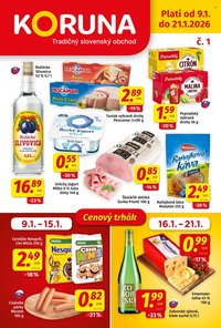 POTRAVINY KORUNA leták - Od piatka 9.1.2026 (2026-01-09 - 2026-01-21)
