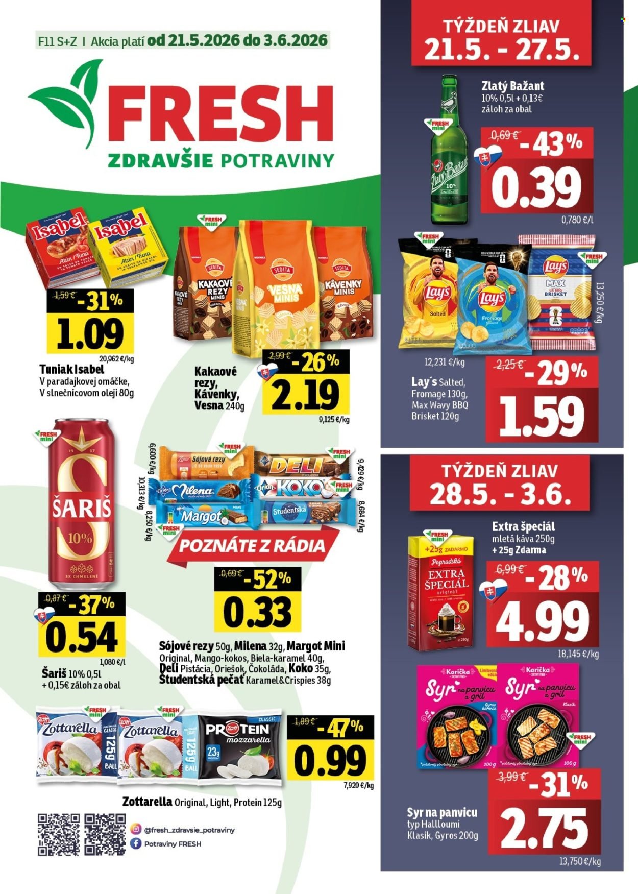 FRESH leták - Stredné a západné Slovensko (2026-05-21 - 2026-06-03) | 1