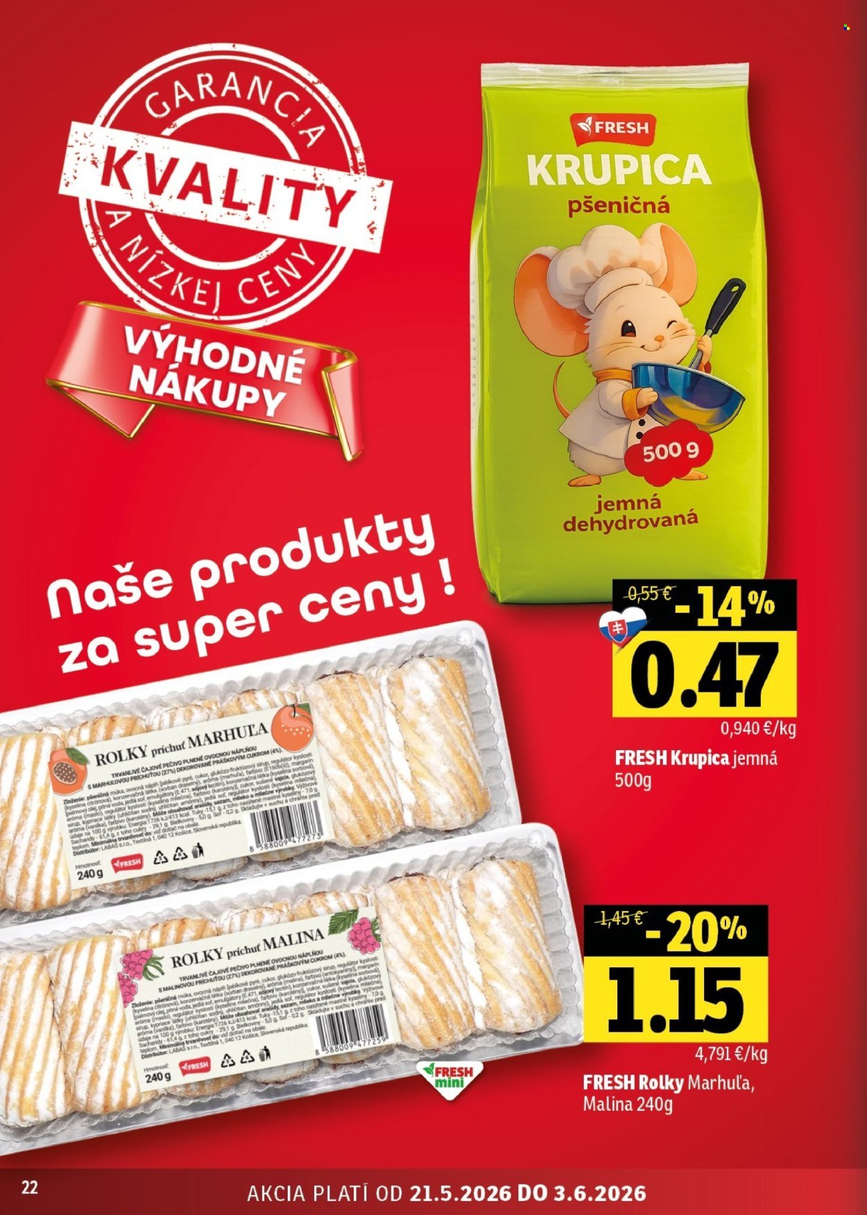FRESH leták - Stredné a západné Slovensko (2026-05-21 - 2026-06-03) | 22