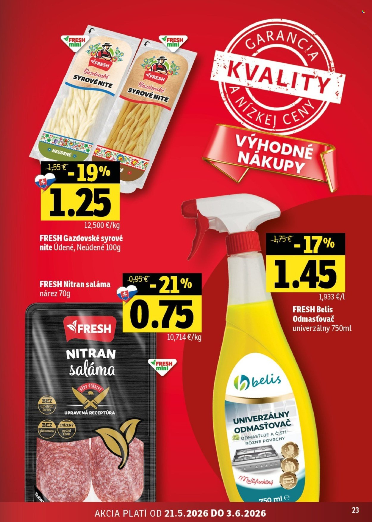FRESH leták - Stredné a západné Slovensko (2026-05-21 - 2026-06-03) | 23