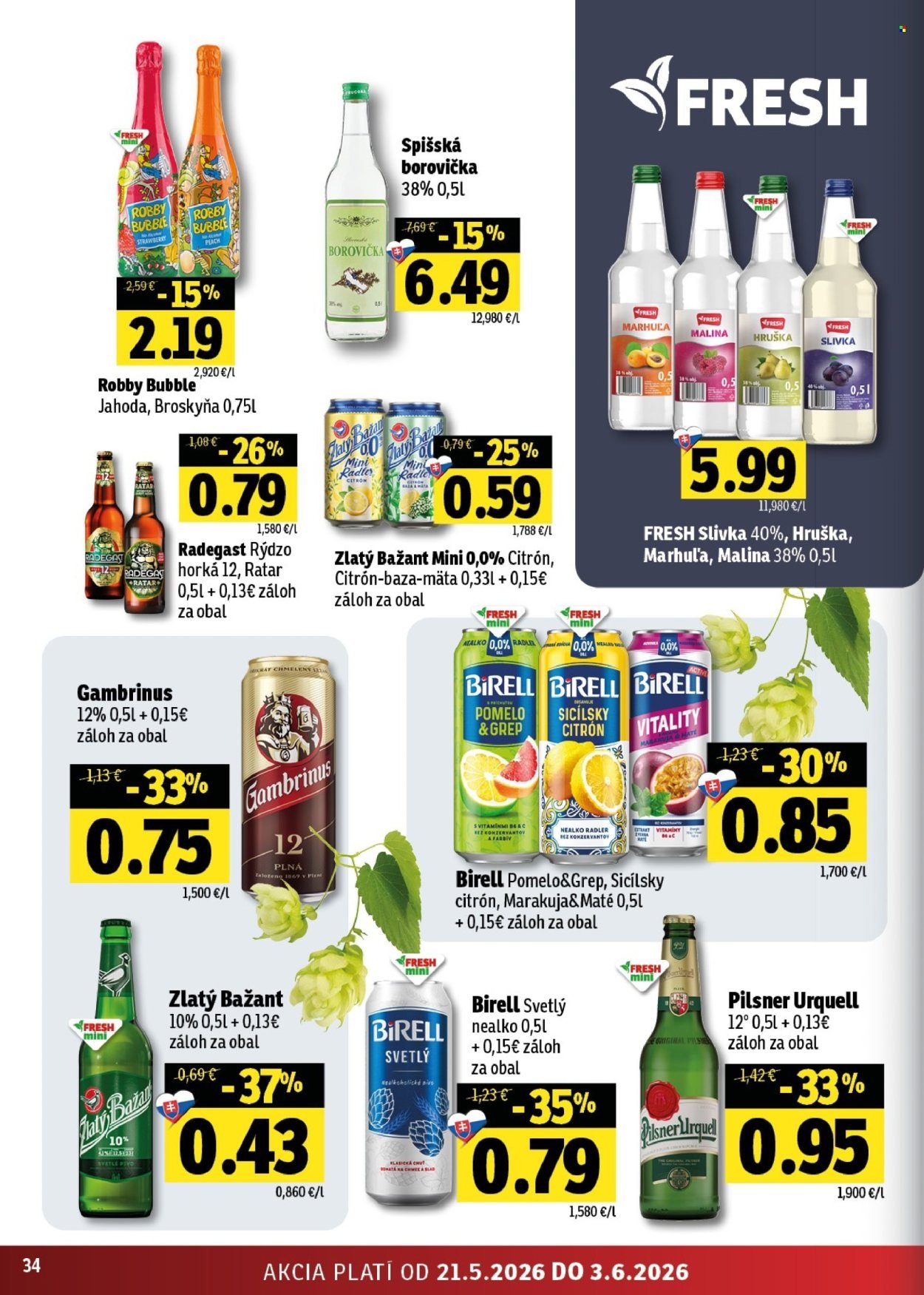FRESH leták - Stredné a západné Slovensko (2026-05-21 - 2026-06-03) | 34