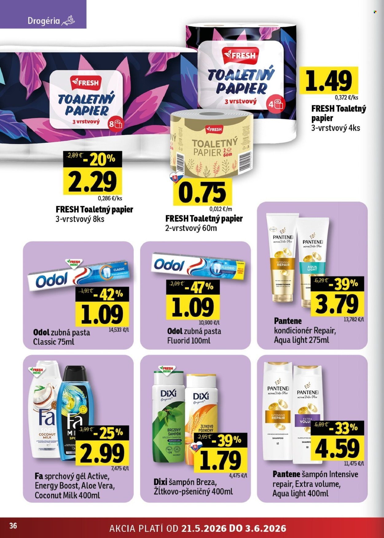 FRESH leták - Stredné a západné Slovensko (2026-05-21 - 2026-06-03) | 36