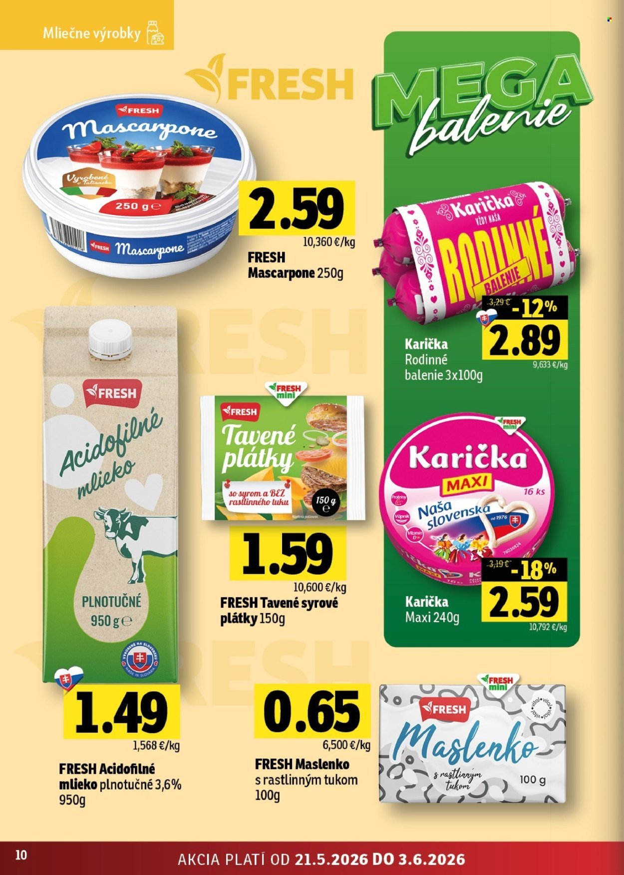 FRESH leták - Stredné a západné Slovensko (2026-05-21 - 2026-06-03) | 10