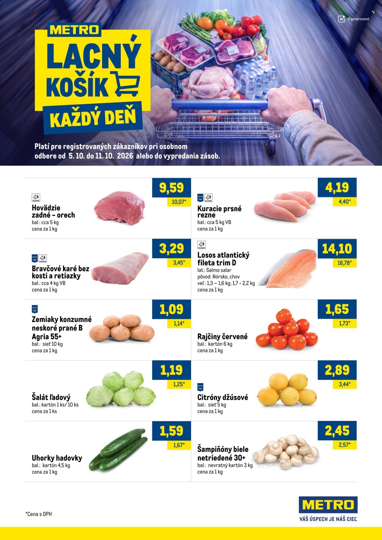 METRO leták - Lacný košík